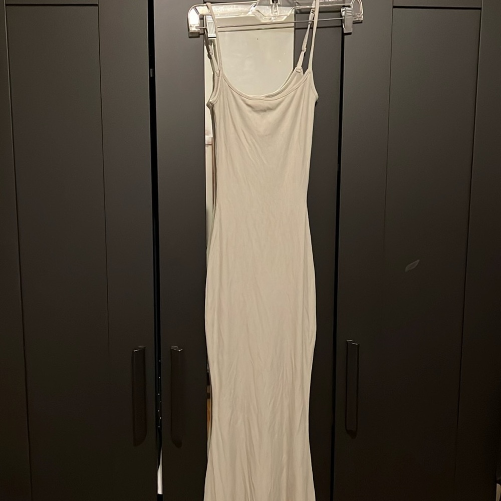 SKIMS Cream Maxi Slip Dress